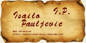 Isailo Pauljević vizit kartica